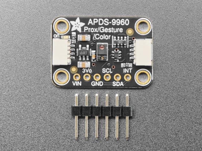 Ljus- RGB- och rörelsesensor APDS9960 monterad på kort @ electrokit (3 av 6)