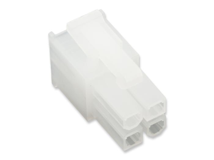 Contact housing Mini-Fit Jr female 2x2p ATX12V P4 4-pin @ electrokit (1 of 1)