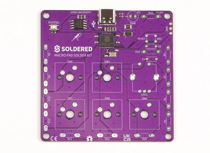 Programmerbart tangentbord med 5 knappar - byggsats @ electrokit (4 av 5)