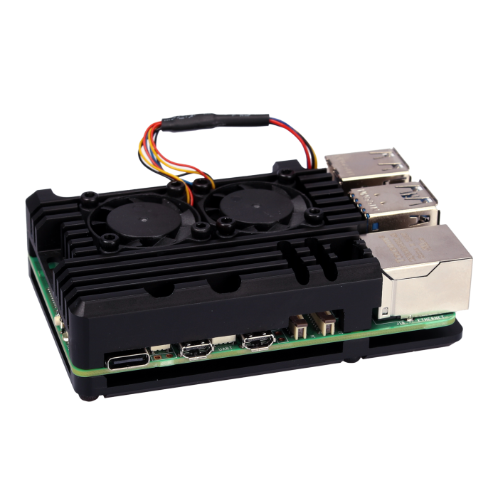 Kylflänslåda för Raspberry Pi 5 med fläkt @ electrokit (5 av 5)