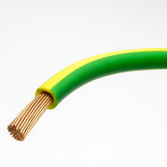 Hookup wire RK1.5 H07V-K yellow/green 450/750V @ electrokit (1 of 1)