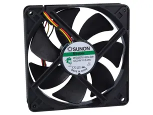 Fläkt 120x120x25mm 24VDC 44.5dBA 183.8m³/h @ electrokit
