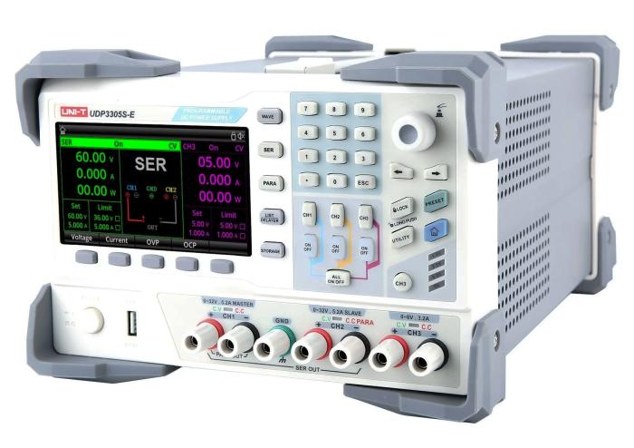 Labbaggregat 3-kan 0-30V 0-5A 328W Uni-T UDP3305S-E @ electrokit (2 av 3)