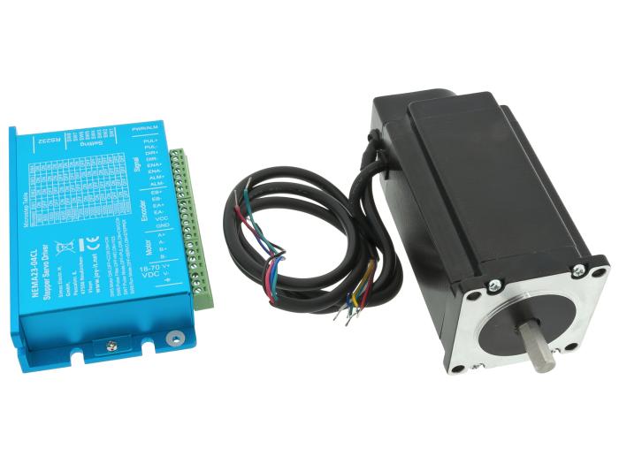 Stegmotor NEMA23 1.8° 1Nm servostyrd med controller @ electrokit (1 av 5)