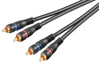 RCA-kabel high-end stereo 1.5m @ electrokit