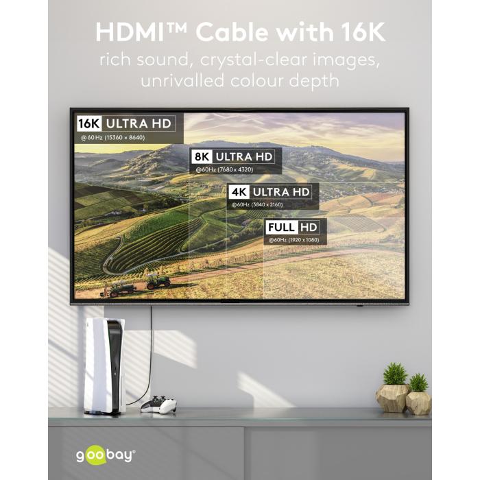 HDMI 2.2 Ultra96 kabel (16K@60Hz) 1m svart @ electrokit (6 av 6)
