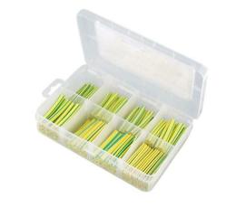 Heat shrink tube set170 pcs yellow/green @ electrokit