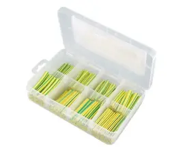 Heat shrink tube set170 pcs yellow/green @ electrokit