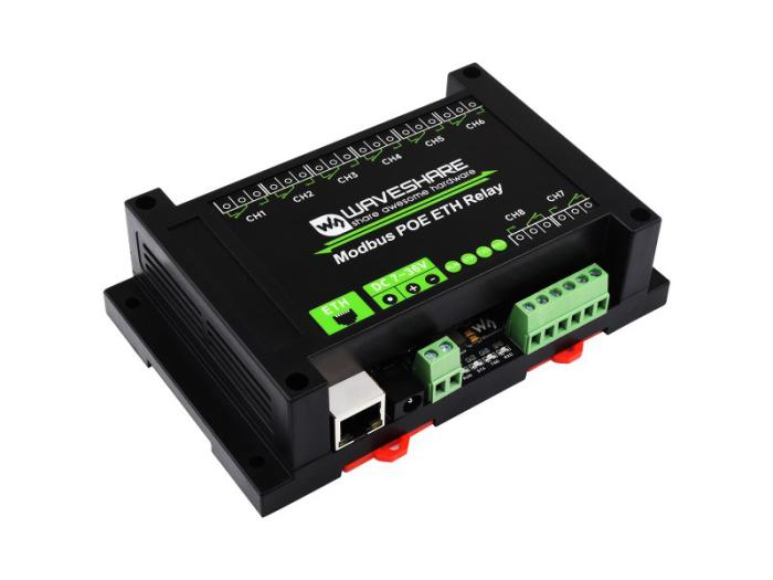 Relämodul 8-kan Ethernet DIN-skena @ electrokit (4 av 8)