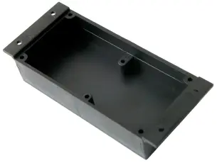 Apparatlåda 120x50x24mm för ingjutning svart @ electrokit