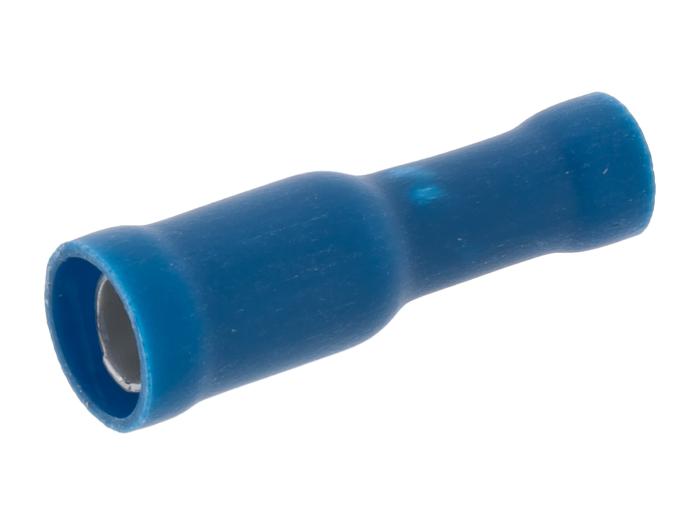 Bullet Connector female 4mm 1.5-2.5mm2 blue @ electrokit (1 of 1)