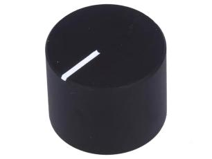 Ratt svart aluminium ø20x16mm @ electrokit