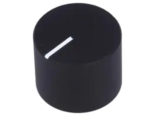 Ratt svart aluminium ø20x16mm @ electrokit