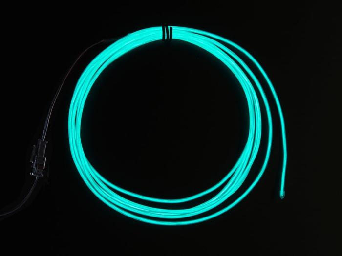 Lys-tråd 2.5m - cyan @ electrokit (2 av 2)