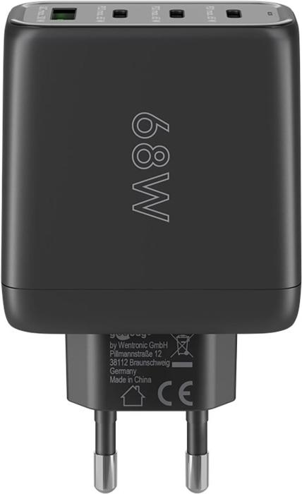 USB-C PD multiport GaN laddare 68W svart @ electrokit (3 av 4)