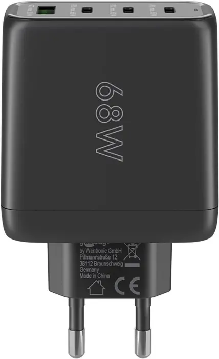 USB-C PD multiport GaN laddare 68W svart @ electrokit (3 av 4)