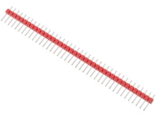 Stiftlist 2.54mm 1x40p - röd @ electrokit
