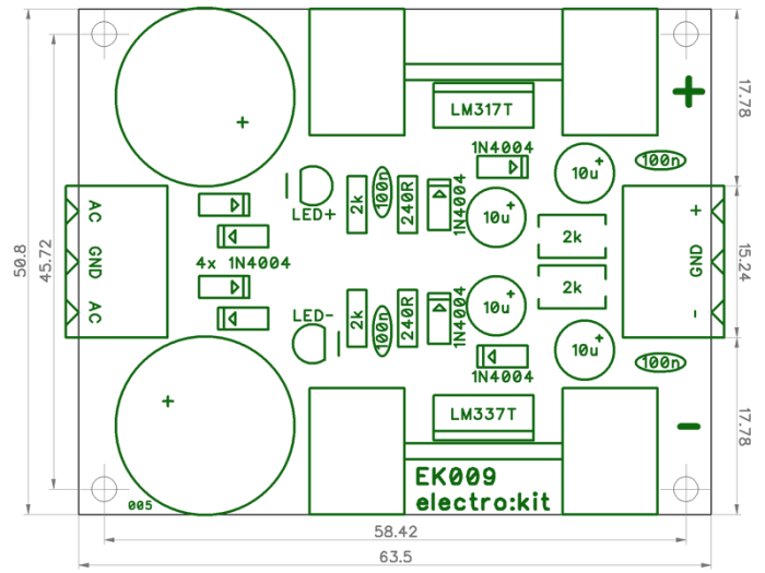 Bipolär strömförsörjning EK009 @ electrokit (2 av 2)