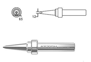 Solder tip T300-1.2D chisel 1.2mm @ electrokit