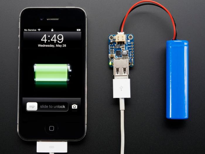 PowerBoost laddare 1.8V / 5V USB @ 500mA @ electrokit (6 av 6)