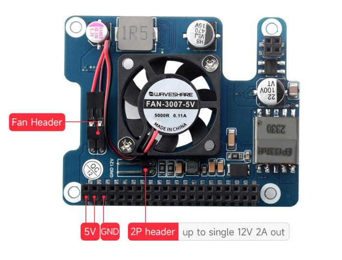 PoE-strömförsörjningskort för Raspberry Pi 5 - 5V 4.5A med kylning @ electrokit (6 av 9)