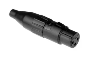 XLR 3-pol hona svart @ electrokit