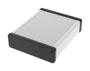 Aluminium enclosure extruded 120x103x30mm ABS lid @ electrokit