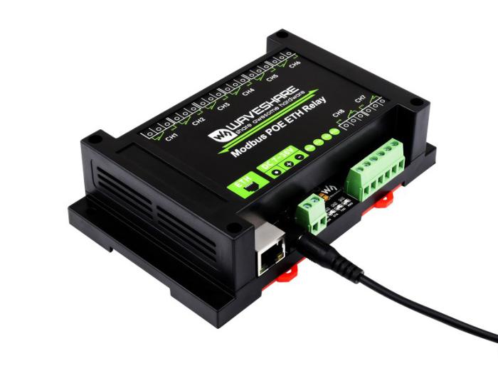 Relämodul 8-kan Ethernet DIN-skena @ electrokit (6 av 8)