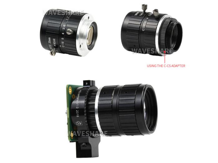 35 mm tele-lins för Raspberry Pi kameror C-fäste @ electrokit (6 av 7)