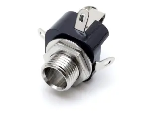 6.3mm female 3-pole stereo open @ electrokit