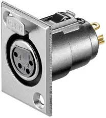 XLR 4P hona chassi @ electrokit
