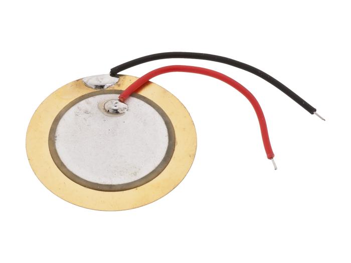 Piezoelement ø20mm med sladd @ electrokit (1 av 1)