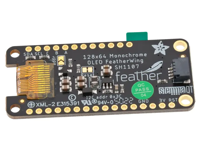 FeatherWing OLED - 128x64px @ electrokit (2 av 2)