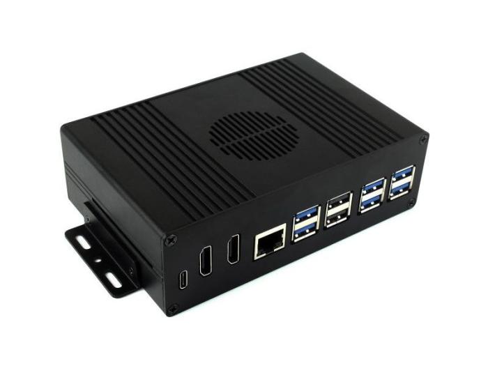 Inbyggnadslåda Raspberry Pi 5 + 4x USB 3.2 @ electrokit (2 av 6)