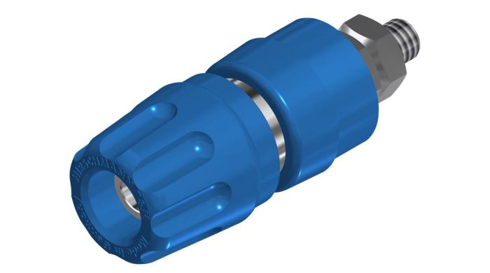 Polskruv 4mm blå 35A @ electrokit (1 av 1)