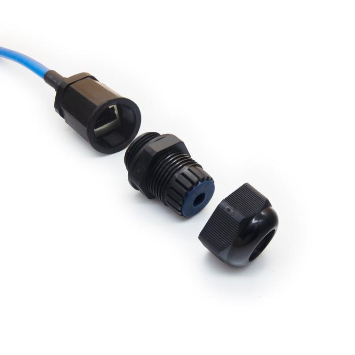 RJ45 Ethernet kabelgenomföring M20x1.5 @ electrokit (2 av 3)