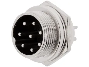 Connector GX16 plug 8-pin chassis @ electrokit