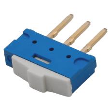 Skjutomkopplare 1-pol on-on PCB 2.54mm blå @ electrokit