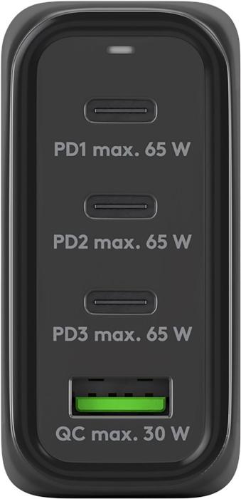 USB-C PD multiport GaN laddare 68W svart @ electrokit (2 av 4)