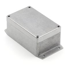 Aluminium enclosure die-cast flange 125x80x57mm IP67 @ electrokit