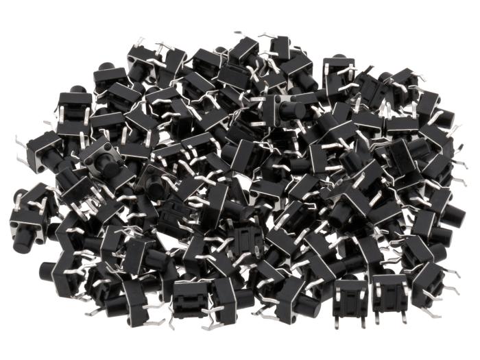 Taktila omkopplare PCB 6x6x7mm - 100-pack @ electrokit (1 av 2)