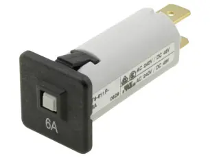 Automatsäkring T9-611 6A 240VAC 48VDC @ electrokit