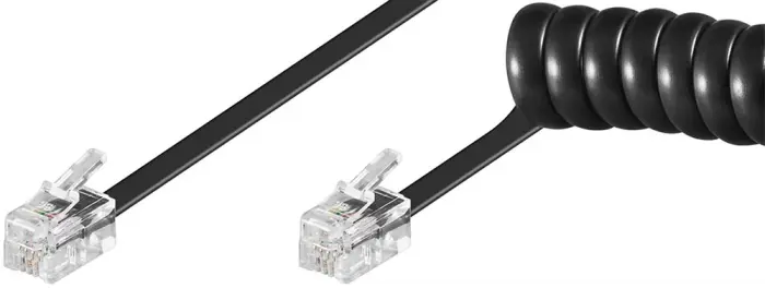 Spiral cable for phone handset RJ10 7m black @ electrokit (1 of 1)