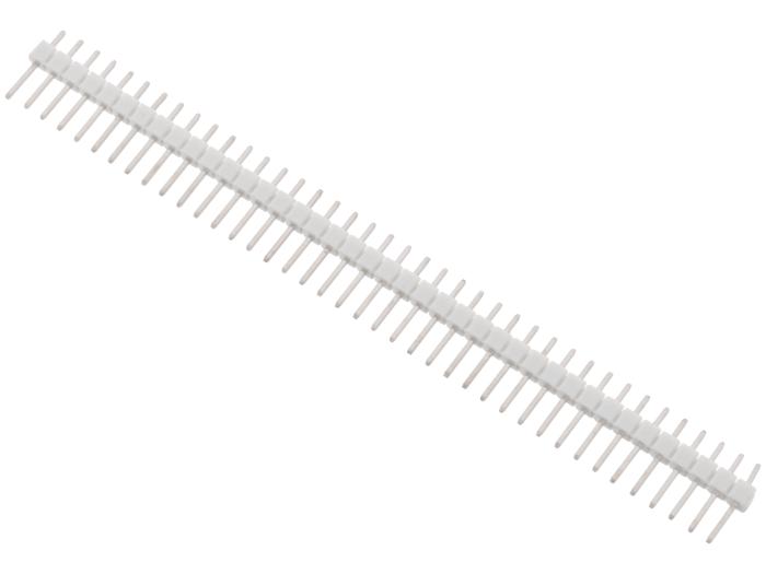 Stiftlist 2.54mm 1x40p - vit @ electrokit (1 av 1)
