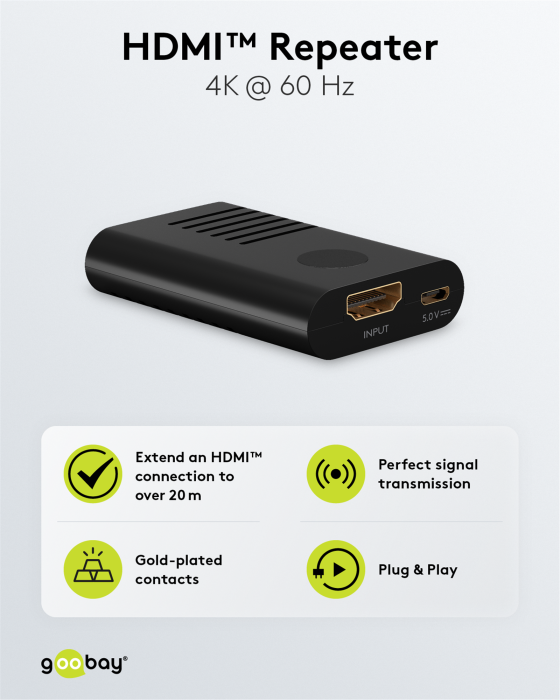 HDMI 2.0 repeater (4K@60 Hz) @ electrokit (3 av 6)