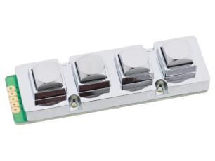 Knappsats 4-knappar metall @ electrokit