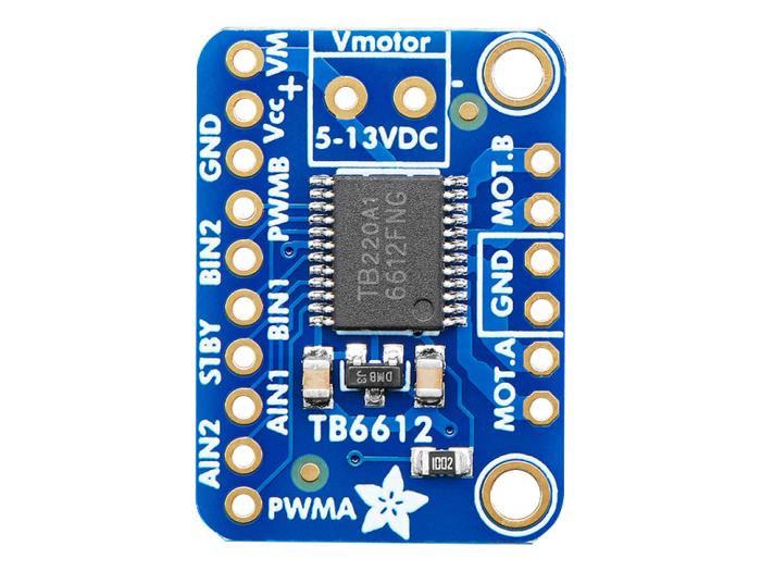 TBB6612 motordrivare 2-kanal 4.5-13.5V monterad på kort @ electrokit (1 av 6)