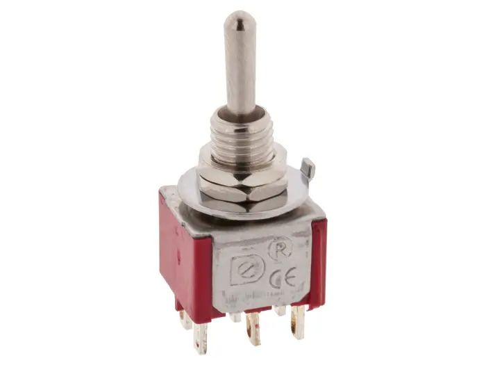 Toggle switch 2-p (on)-off-(on) solder lugs @ electrokit (1 of 2)