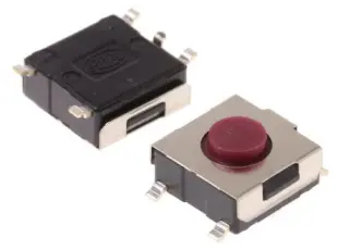 Taktil omkopplare SMD 6x6x3.1mm röd @ electrokit