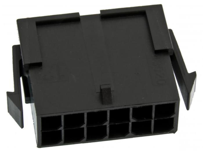 Contact housing Micro-Fit Male 2x6p 3mm @ electrokit (1 of 2)